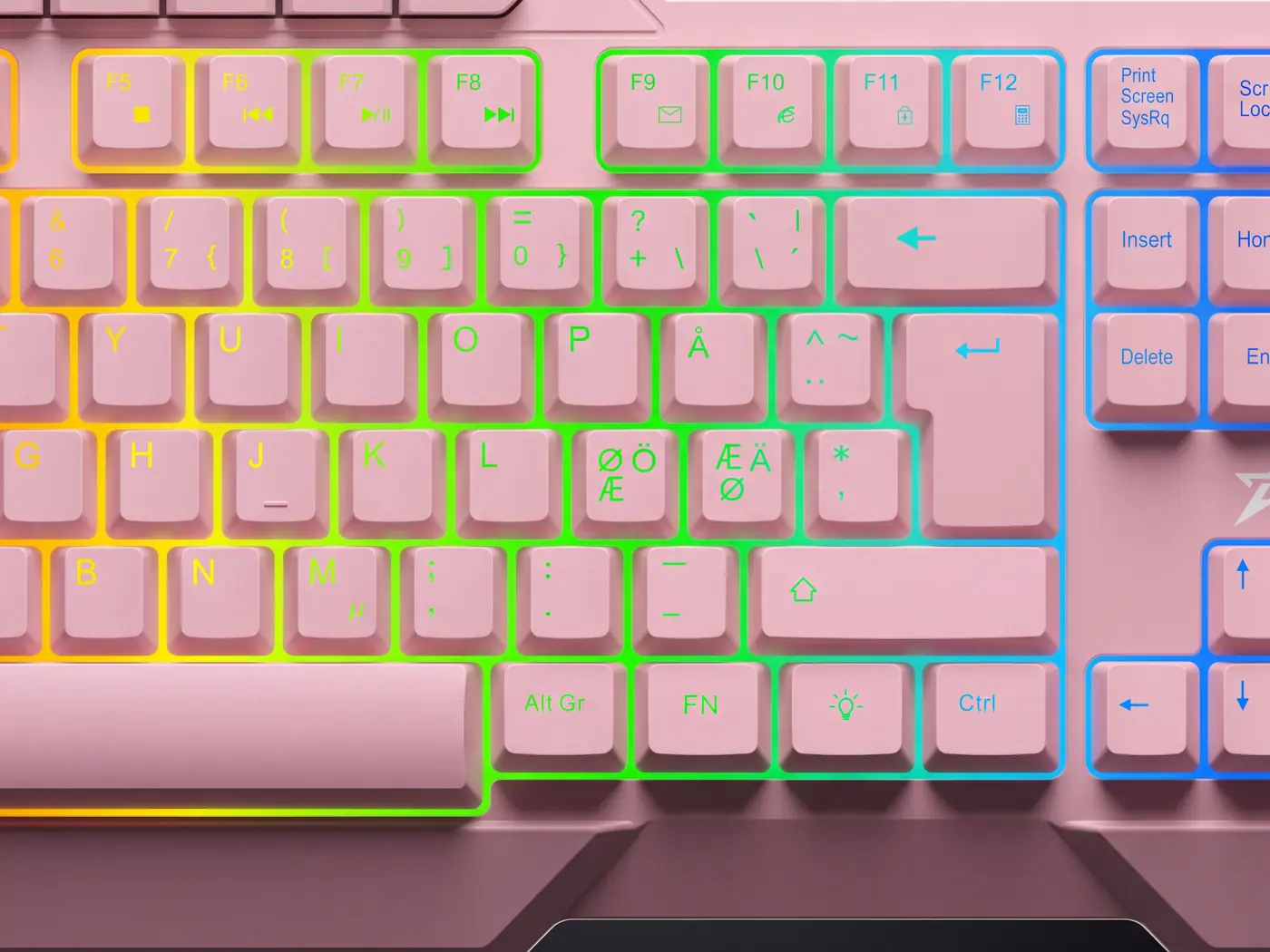 Nordisk layout med Æ, Ø og Å på tastaturet i Next XD-40 V2
