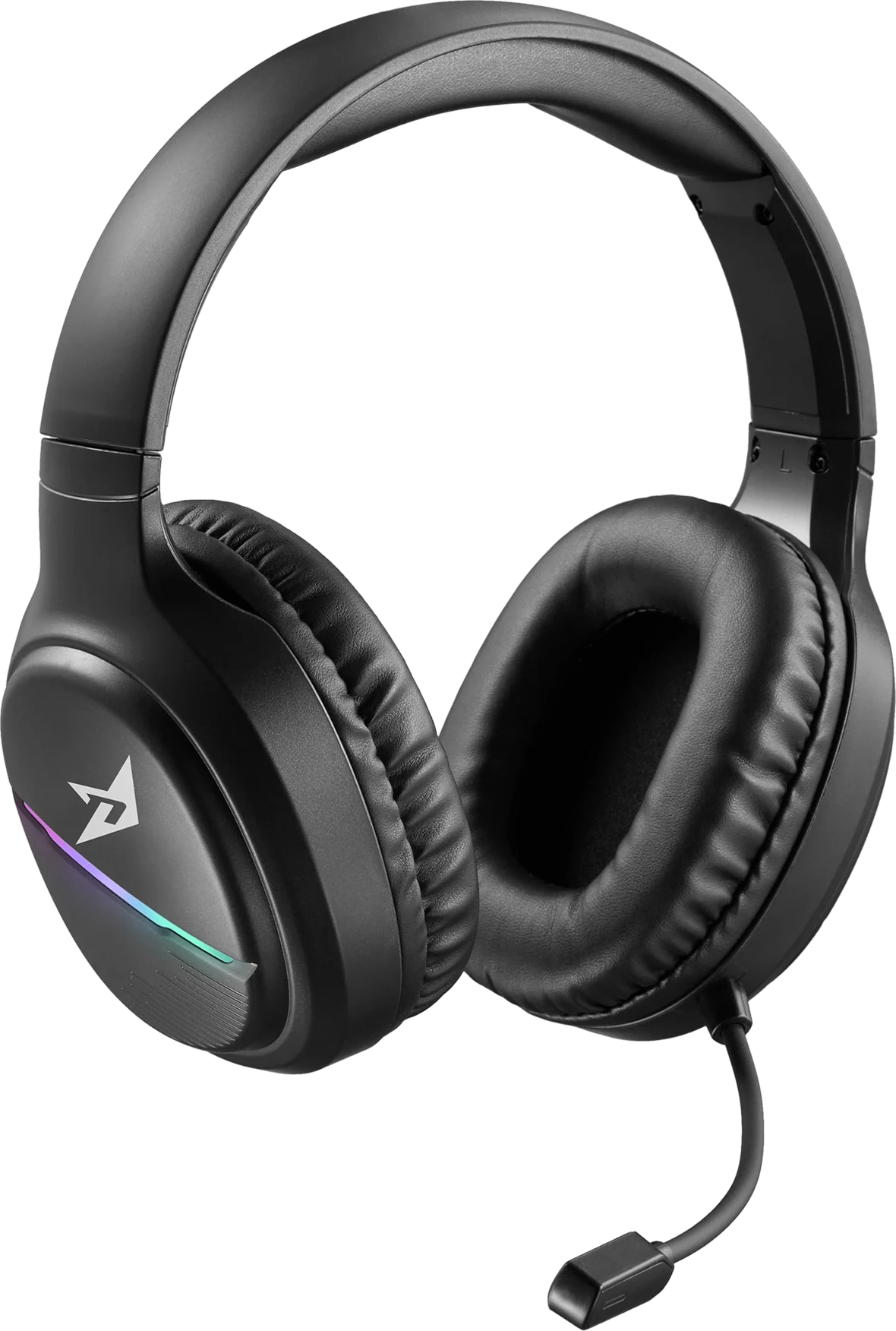 Next FX7 trådløst gaming headset (sort), set skråt