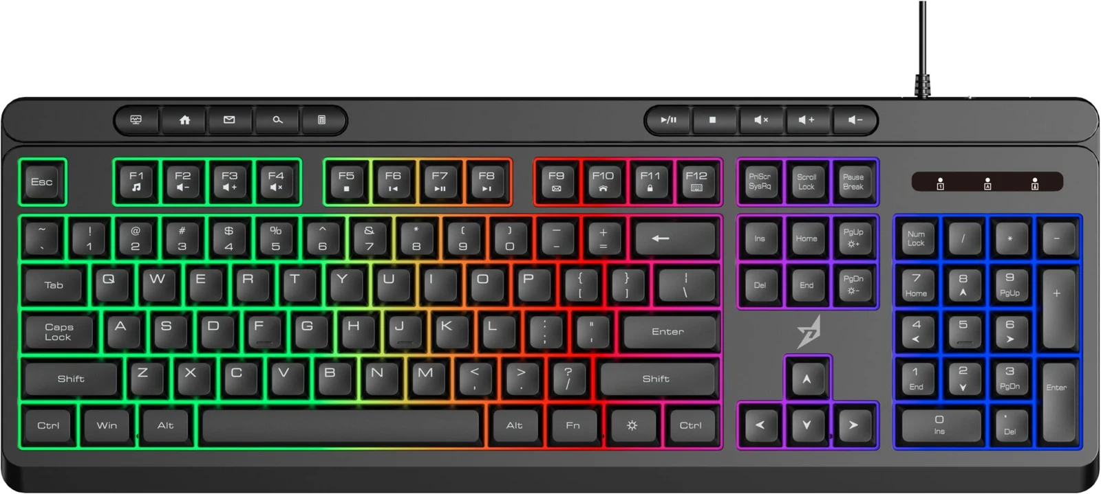 Next XD-50 4 i 1 gaming bundle (sort), tastaturet i sættet