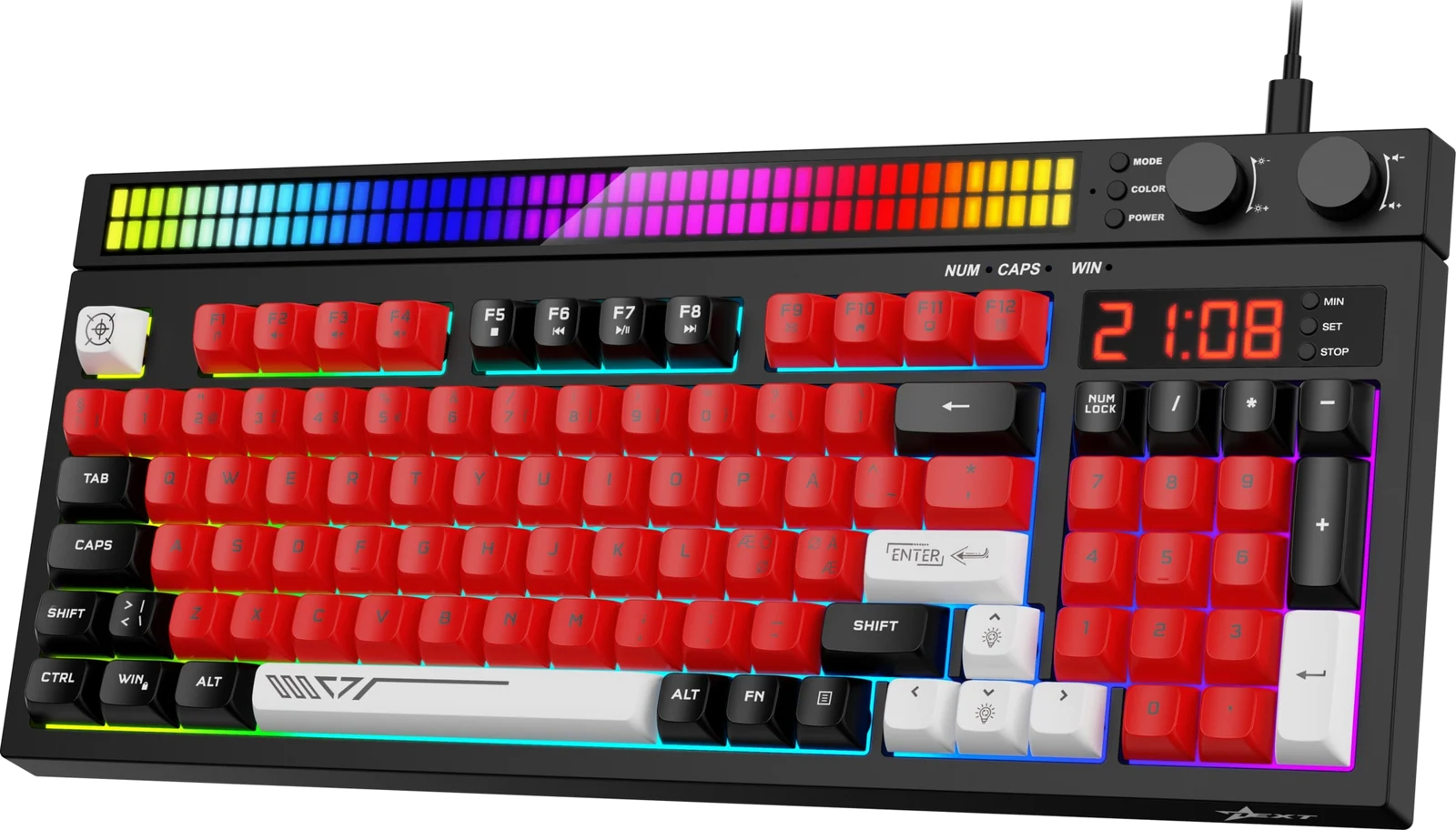Next KD5 keyboard (sort), set oppefra